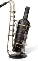 Tooarts Saxophone Free StandingTabletop Wine Racks, Creative Metal Wine Bottle Holder, Collectible Figurines Wine Shelf Gifts for Wine Lovers, Home Interior Kitchen Bar Decorations