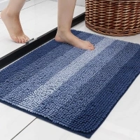 COSY HOMEER 28x18 Inch Bath Rugs Made of 100% Polyester Extra Soft and Non Slip Bathroom Mats Specialized in Machine Washable and Water Absorbent Shower Mat,Blue