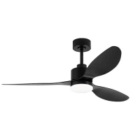 Sawyer 52 in. Integrated LED Indoor Black Ceiling Fans with Light and Remote Control