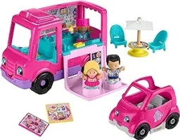 Fisher-Price Little People Barbie Toddler Toy Cupcake Truck Musical Playset with 9 Pieces for Pretend Play Kids Ages 18+ Months (Amazon Exclusive)