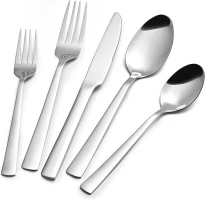 KINGSTONE Orion 20-Piece Silverware Service for 4 - Premium Stainless Steel Flatware Set, Basic Silverware Set, Modern Utensils Set for Everyday Use, Lightweight Cutlery Set Easy to Carry