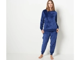 Cuddl Duds Cable Plush Jogger PJ Set - Women