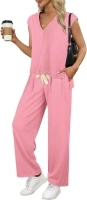 XIEERDUO Lounge Sets For Women Open Side Hoodie Tops And Wide Leg Pants 2 Piece Outfits Sweatsuit Tracksuit 2024