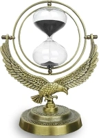 SuLiao Sand Hourglass Timer 60 Minutes with Brass Eagle Frame,Vintage Carving Reloj De Arena 1 Hora,Large Metal Sand Clock 60 Min,Sand Watch for Gifts Home Office Desk Decor