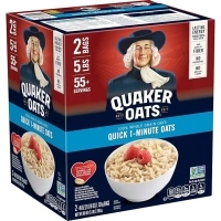 Quaker Quick 1-Minute Oatmeal, Non GMO Project Verified, 2.5 Pound (Pack of 2)