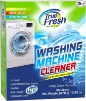 True Fresh Washing Machine Cleaner Tablets 25-Pack - Deep Cleaning Washer Cleaner Tablets for Top Loader, Front Load & HE - Cleans Drum, Tub seal & other Parts Descaler & septic safe