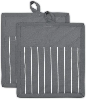 Professional and Commercial Grade, Chef Stripe Kitchen, Potholders, Gray