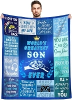 Gifts for Son Blanket, Son Gifts from Mom Dad, Birthday Gifts for Son, Adult Son Gift Ideas, Best Son Ever Gifts, Christmas Graduation Gifts for Son, Grown Son Gifts for Boys Blanket 60"x50"