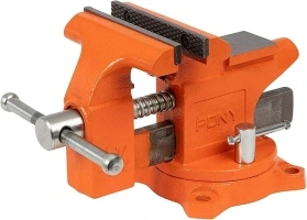 Pony Tools 24545 4-1/2in. Light Duty Bench Vise with Swivel Base, Orange