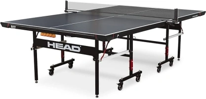 HEAD Summit USA Indoor Table Tennis Table, Competition Grade Net, 10 Minute Easy Set Up – Ping Pong Table with Playback Mode