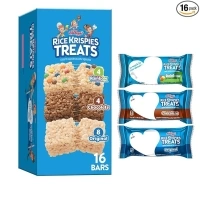 Rice Krispies Treats Crispy Marshmallow Squares, Kids Snacks, Cereal Bars, Variety Pack, 12.1oz Box (16 Bars)