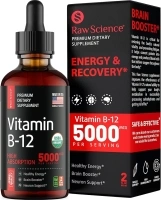 Vitamin B12 Liquid Drops Sublingual 5000mcg, Methyl & Methylcobalamin Supplements for Women and Men, Mood & Energy Booster, Methylated B 12 for Metabolism & Health Support, Maximum Absorption Formula