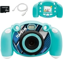 Lexibook - 4-in-1 Kids Camera with Photo, Video, Audio and Game Functions - DJ080