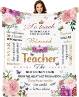 Teacher Appreciation Gifts, Teacher Gifts, Teacher Blankets Throws 60"x50", Teacher Gifts for Women, Retirement Gifts for Teacher, Teacher Birthday Teachers Day Retirement Gifts