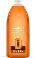 Method Hardwood Floor Cleaner Squirt + Mop Refill, Almond, For Sealed Hardwood and Laminate Floors, 68 Fl Oz (Pack of 1)