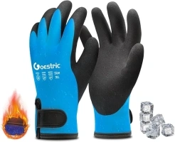 100% Waterproof Winter Work Gloves for Men Women, Freezer Gloves with Grip for Shoveling Snow