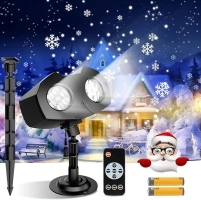 TANBABY Snowflake Projector Lights Outdoor with Remote Control, Christmas Snowflake Projector Lights, IP65 Waterproof Snowfall Landscape Light Christmas Projector Gift for Holiday,Garden