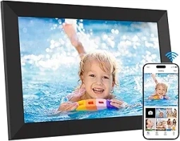 Digital Picture Frame 10.1 Inch WiFi Digital Photo Frame Electronic Picture Frame Slideshow, Built in 16GB Storage, Wall-Mounted, Auto Rotate, Easy to Upload Photos and Video Instantly via Uhale APP