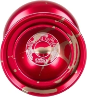 Duncan Toys Windrunner Yo-Yo [Red with Gold Splash] - Unresponsive Pro Level Aluminum Yo-Yo with Double Rim, Concave Bearing, SG Sticker Response