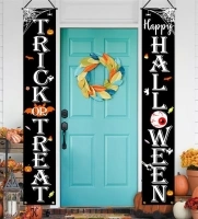 Halloween Decorations Indoor Outdoor TRICK OR TREAT Happy HALLOWEEN Banner Porch Welcome Sign Decor for Home Door Wall Party