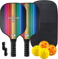 Pickleball Paddles Set of 2,USAPA Approved Carbon Fiber Pickleball Racket,Indoor and Outdoor, 4 Balls, Pickleball Bag, Racket, Kids, Women, Beginners Pro Athletes, Best 2024