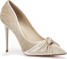 stylewe Velvet Heels for Women, Dressy High Heels with Twist Bow Knot, Stiletto Heels for Women