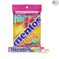 Mentos Halloween Trick or Treat Candy, Mint Chewy Roll, Fruit, Individually Wrapped Bulk Candy for Adults & Kids, Non-Melting, 14 Count (Pack of 6)