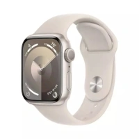 Apple Watch Series 9 GPS 41mm Aluminum Case w Starlight Sport Band S/M MR8T3LW/A