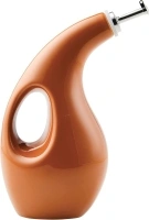 Rachael Ray 48466 Ceramic EVOO Oil and Vinegar Dispensing Bottle with Spout, 24 Ounce - Pumpkin Orange