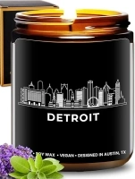 Detroit Candle, Detroit Skyline Gifts, City of Detroit Gifts for Men and Women, Detroit Gift Ideas, Moving Away & Home Sick Gift, Souvenirs, Birthday, Christmas, Gift-Ready