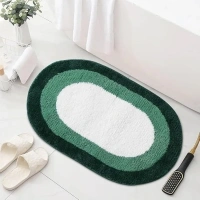 Bathroom Rug, Non-Slip Microfiber Plush Bath Mat, Machine Washable and Super Absorbent Bath Rug, Comfortable Soft Bathroom Mat for Tub, Shower, Sink