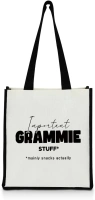 Grammie Gifts Grandma Gifts Grandmother Gifts Best Grandma Gifts Grammie Medium Canvas Tote Bag Beach Bag Reusable Grocery Shopping Bags Mothers Day Retirement Birthday Thank You Gifts for Oma Grammy