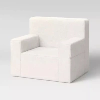 Pillowfort Kids Sofa Chair Soft Sherpa Armchair for Boys and Girls, Cream