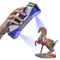 Creality 3D Scanner CR-Scan Raptor for 3D Printing, 60fps Multiple-line Blue & NIR Consumer Handheld Scanner 0.02mm Accuracy, Anti-Shake Tracking, 24-Bit Fast Full-Color Scanning for Windows macOS