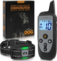 INVIROX Dog Training Collar [2024 Edition] 123 Levels Dog Training Collar with Remote 1100yd Range E Collar for Dogs Training 100% Waterproof Rechargeable, Manual Bark Collar for Large Dog