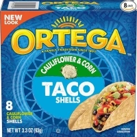 Ortega Cauliflower and Corn Taco Shells, 3.3 Ounce, 8 Shells