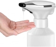 Automatic Liquid Soap Dispenser Lid Touch-Free IR Sensor Soap Replace Pump for Makeup Water Makerup Remover and Essential Oil Electric Sanitizer Dispenser for Kitchen Bathroom