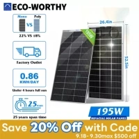 ECO-WORTHY 100W 200W 400W 1000W Watt Bifacial Solar Panel Mono PV 12V Home RV