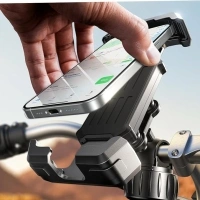 LISEN Bike Phone Holder [4 Vibration Dampener], 2024 Upgrade [Anti-Shake] Motorcycle Phone Mount, Bicycle Phone Mount, Scooter Handlebar Phone Mount for Bike for iPhone 16 and More 4.7"-7" Smartphone