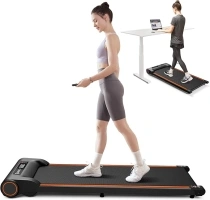 UREVO Under Desk Treadmill, Walking Pad for Home Office, Portable Walking Treadmill 2.25HP, Walking Jogging