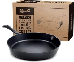 Fresh Australian Cast Iron Skillets - 10 Frying Pan, Non-stick Cast Iron Pan, Pre-seasoned Cast Iron Cookware for Camping, Indoor and Outdoor Uses