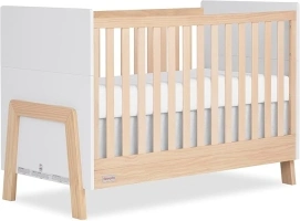 Evolur Fisher-Price Iris 4-in-1 Convertible Crib in Vintage White Oak by Dream On Me, JPMA & Greenguard Gold Certified, Crafted from New Zealand Pine Wood