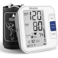 Alcedo Blood Pressure Monitor for Home Use, Automatic Digital BP Machine with Large Cuff for Upper Arm, LCD Screen, Memory, Talking Function Large Screen