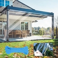 Clear Tarp 3x6ft Clear Tarps Heavy Duty Water Resistant,14Mil Thickened Transparent Tear Resistant PVC Vinyl Tarpaulin Enclosurewith Grommets and Reinforced Edges for Patio,Porch and Outdoor