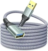 AINOPE USB Extension Cable,USB Extender,USB 3.0 Extension Cable, Male to Female Cord High Data Transfer Compatible with Webcam,USB Keyboard,Flash Drive,Hard Drive,Printer,10FT,Grey