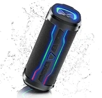 Bluetooth Speakers, Portable Bluetooth Speakers Wireless with 20W Loud Stereo Sound, IP7 Waterproof Shower Speaker Colorful Flashing Lights, Built-in Mic Hands-free Calling, for Outdoor Home Party