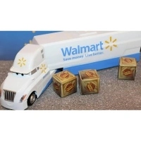 Disney Cars Movie Walmart (2017) Mattel White Marty Hauler Toy Truck