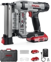 Electric Nail Gun, LINKNAL Cordless Brad Nailer Battery Powered,18 Gauge, 2×20V MAX Li-ion Batteries, Charger and 1000 Nails Included (L820-BN)