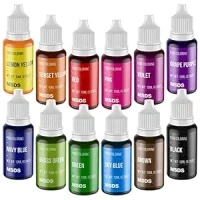 Food Coloring Set - 12 Color Food Grade Vibrant Food Dye Tasteless Liquid Color for Cake Decorating, Baking, Easter Egg, Icing, Fondant, Cooking, Slime Making DIY Supplies Kit - 0.35 Fl. oz (10 ml)/Bottles