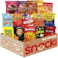 Frito Lay Ultimate Snack Care Package, Variety Assortment of Chips, Cookies, Crackers & More, (Pack of 40)